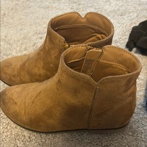 Kids Suede Ankle Boots - Brown